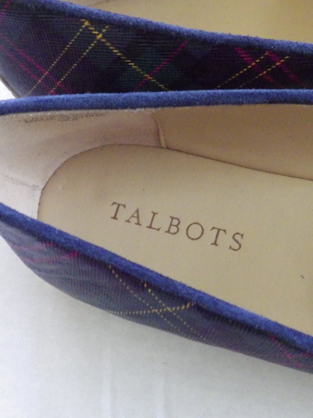 Talbots Tartan Plaid Leather Flats/ Moccasins / Francesca/ Tassels/9N - Picture 8 of 10